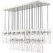 Fontaine Linear Chandelier Ceiling Light in Brushed Nickel