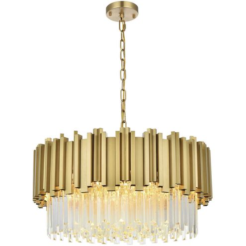 Willow 8 Light 24 inch Satin Gold Chandelier Ceiling Light