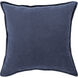 Cotton Velvet 18 X 18 inch Navy Pillow Kit, Square