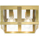 Lexington 4 Light 16 inch Natural Brass Outdoor Flush Mount