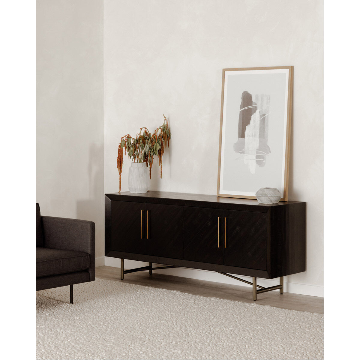 Sicily 80 X 20 inch Black Sideboard