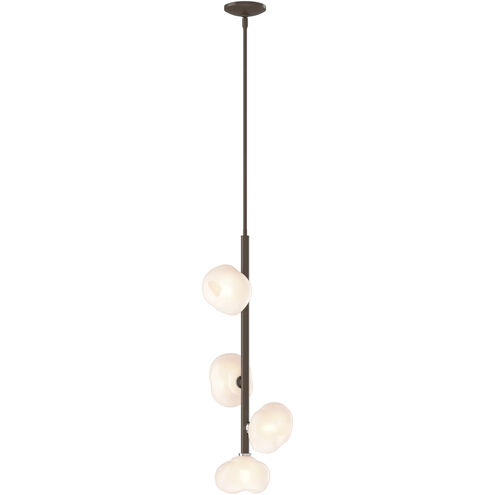 Ume 4 Light 11.6 inch Bronze Vertical Pendant Ceiling Light in Frosted