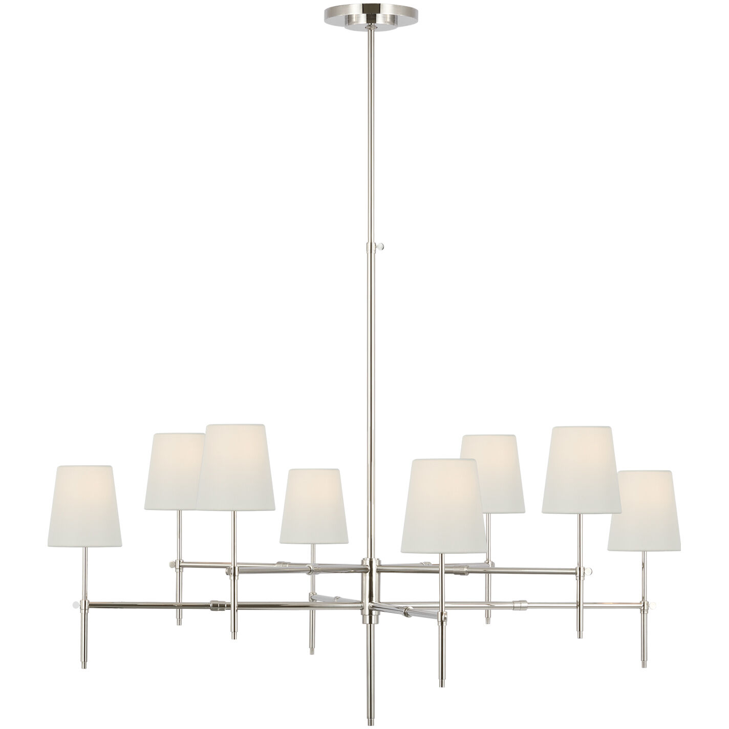 Visual Comfort Signature TOB 5197HAB L LED Chandelier Bryant Hand Rubbed Antique Brass