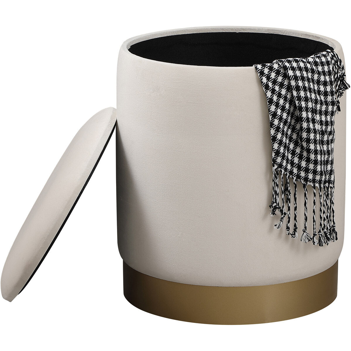 Ozman 17.32 inch Beige Stool