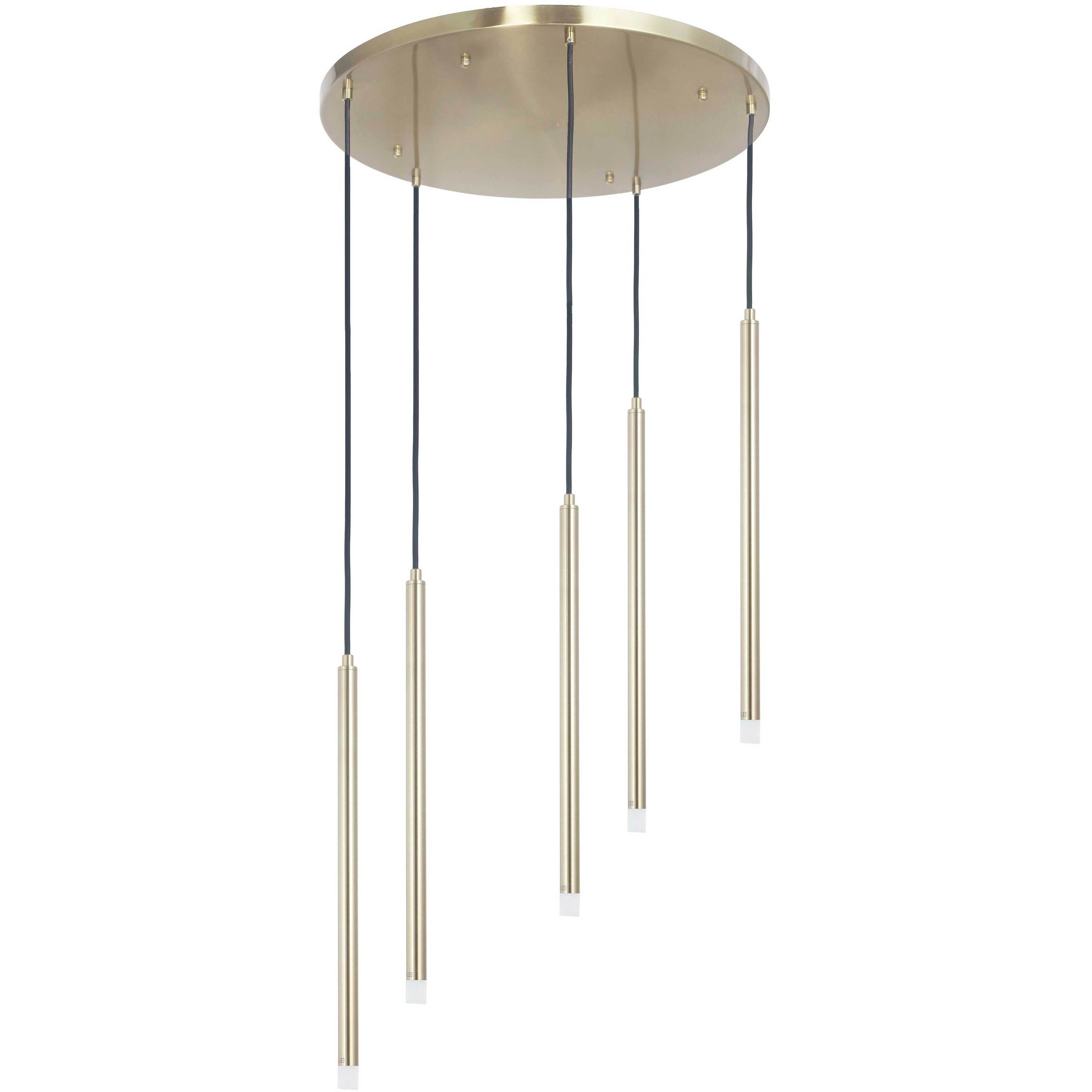 Sanya LED 24 inch Aged Brass Multi Pendant Ceiling Light