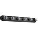 Stepped 6 Light 36 inch Noir Vanity Light Wall Light, Quorum Home