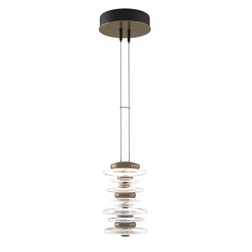 Cairn LED 6 inch Modern Brass Mini Pendant Ceiling Light, Large