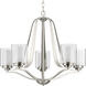 Kene 5 Light 27 inch Brushed Nickel Chandelier Ceiling Light