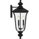 Farley 3 Light 25.25 inch Matte Black Outdoor Wall Lantern