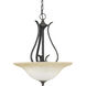 Prestige 3 Light 18 inch Sable Bronze Pendant Ceiling Light
