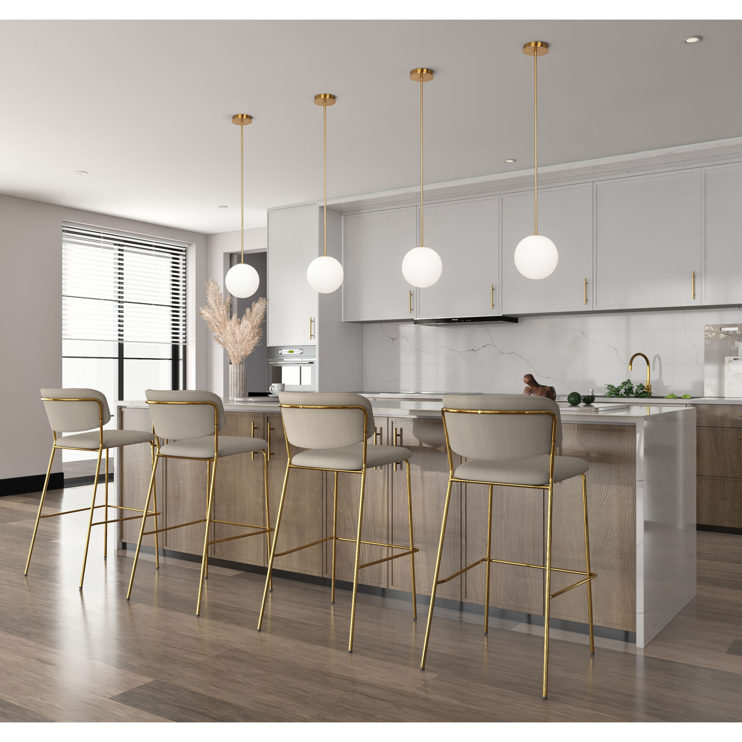 Aurelia LED 8 inch Brass Pendant Ceiling Light