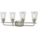 Annora 4 Light 28.75 inch Brushed Nickel Vanity Wall Light