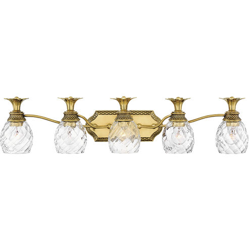 Plantation 5 Light 37 inch Burnished Brass Vanity Light Wall Light