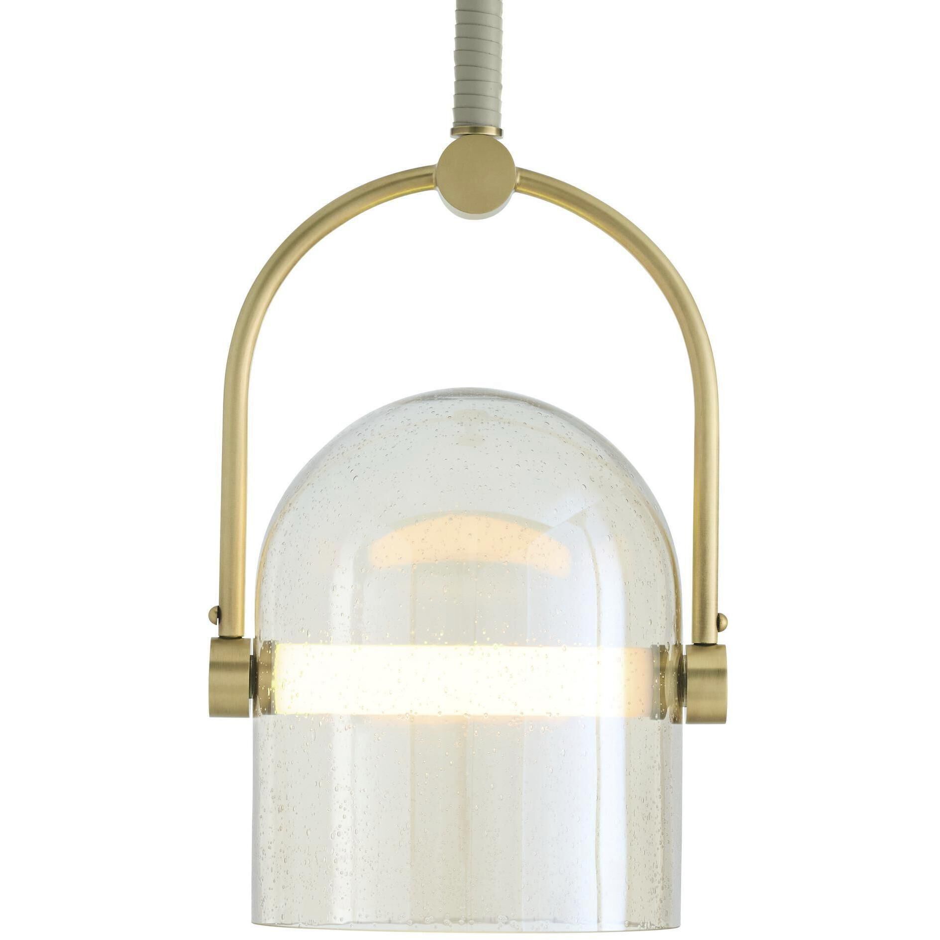 Marco 1 Light 16 inch Bone with Antique Brass Pendant Ceiling Light, Large