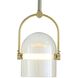 Marco 1 Light 16 inch Bone with Antique Brass Pendant Ceiling Light, Large