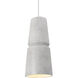 Radiance Collection 1 Light 6 inch Matte Black and Concrete and White Pendant Ceiling Light