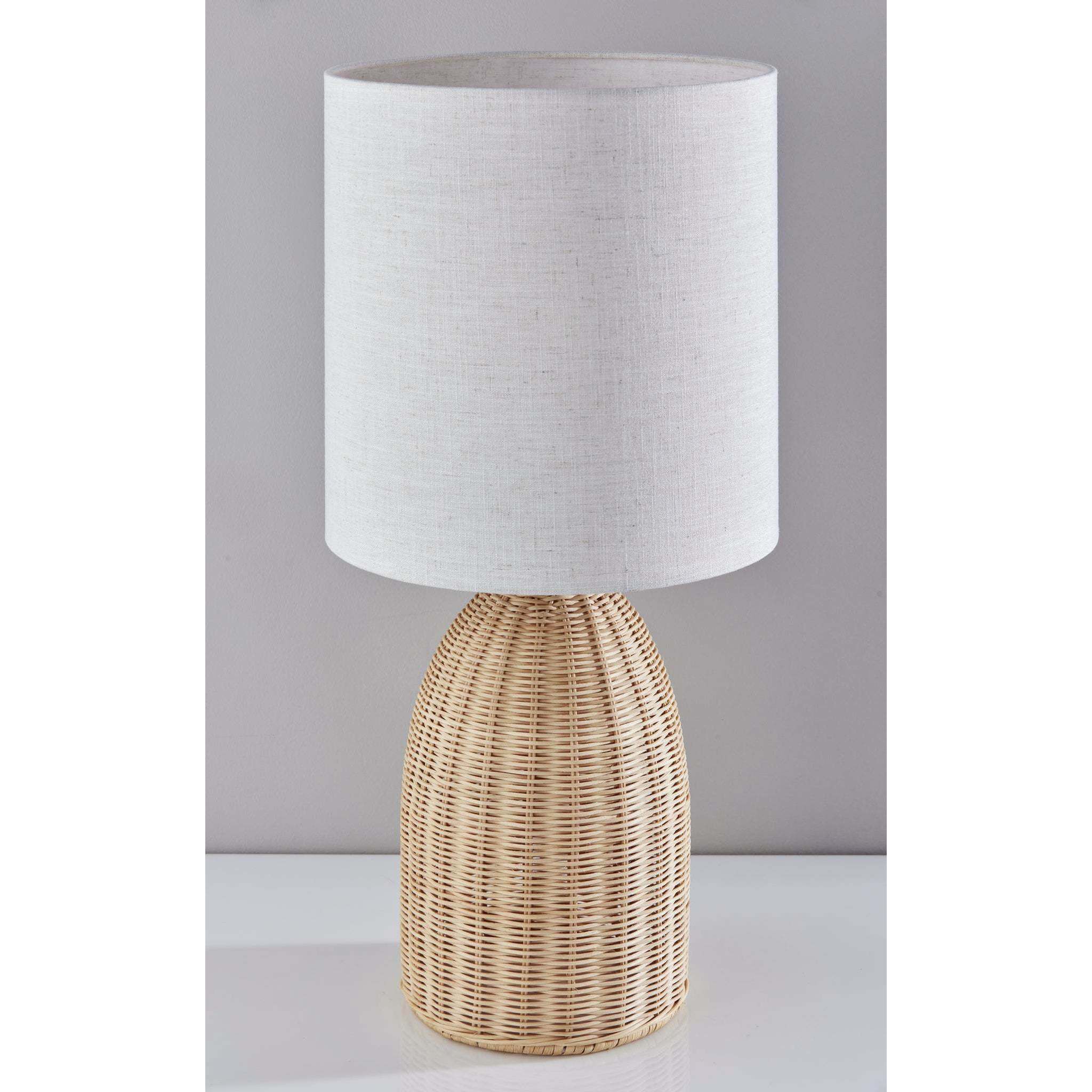 Bali 24 inch 60.00 watt Light Rattan Table Lamp Portable Light, Tall