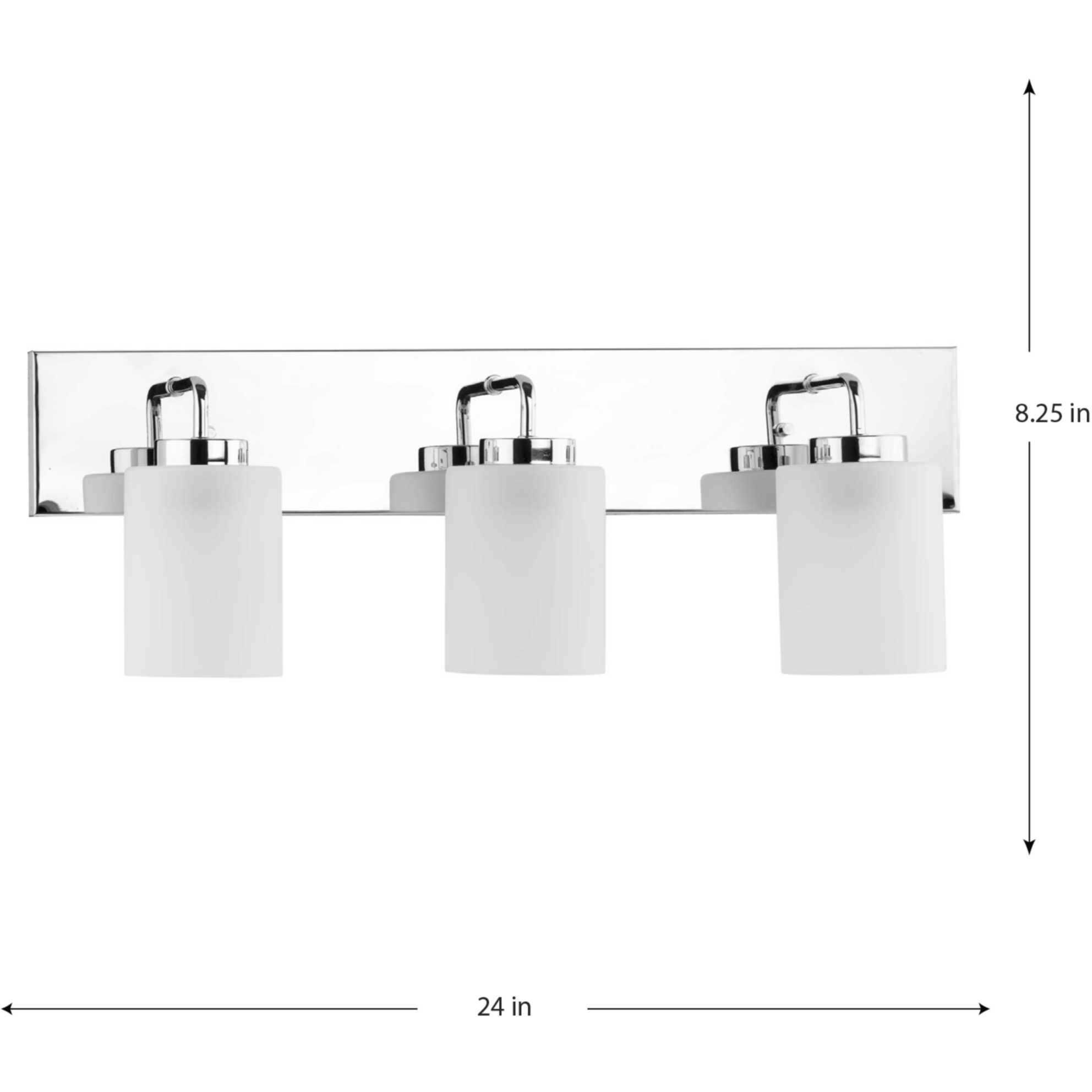 Merry 3 Light 24 inch Polished Chrome Bath Vanity Light Wall Light