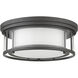 Willow 3 Light 16 inch Bronze Flush Mount Ceiling Light