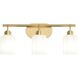 Reines 3 Light 22.75 inch Brushed Gold Bath Vanity Wall Light