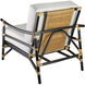 Xanadu Black & Cream Rattan w/ Off White Cushion Lounge Chair