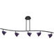 Serpentine 5 Light 120V Dark Bronze Rail Fixture Ceiling Light