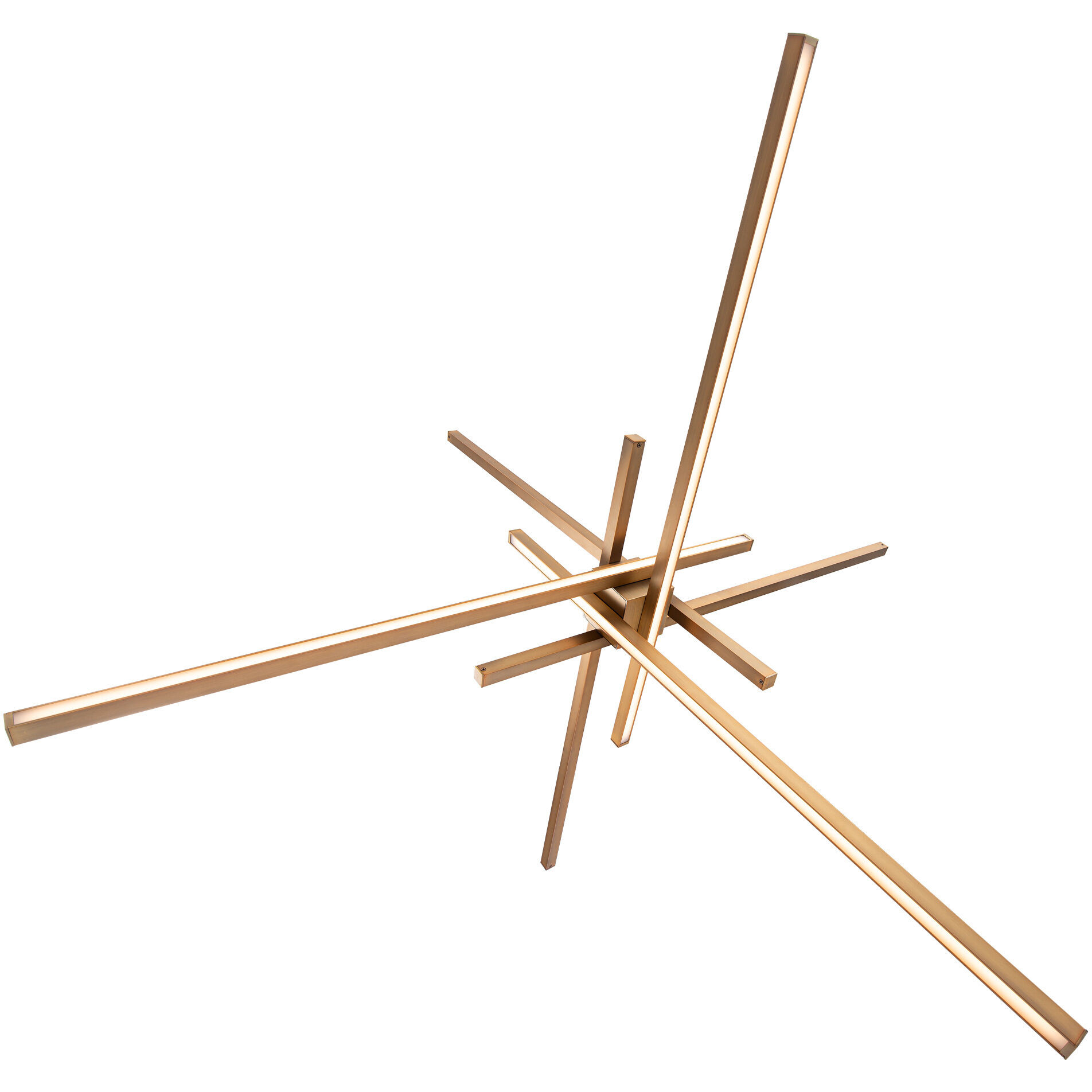 Parallax LED 38.75 inch Aged Brass Pendant Ceiling Light, dweLED