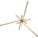 Parallax LED 38.75 inch Aged Brass Pendant Ceiling Light, dweLED
