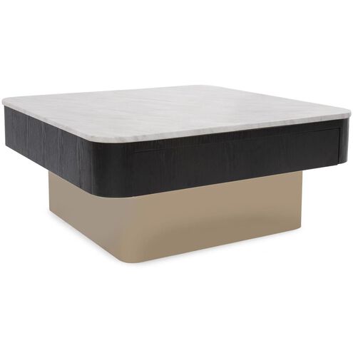 Piazza 40 X 18 inch Champagne/Black/White Coffee Table