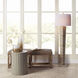 Avery Matte Grey Rattan Bench