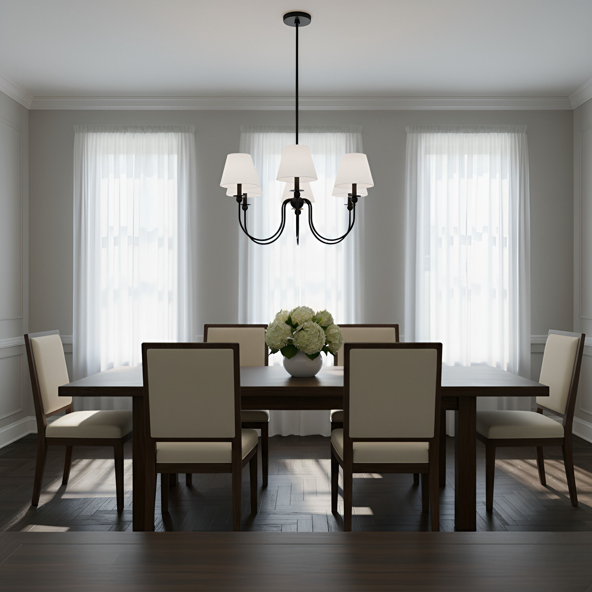 Drew & Jonathan Elsay 5 Light 29.75 inch Midnight Black Chandelier Ceiling Light, Medium