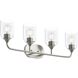 Ilia 4 Light 31 inch Brushed Nickel Bath Vanity Wall Light