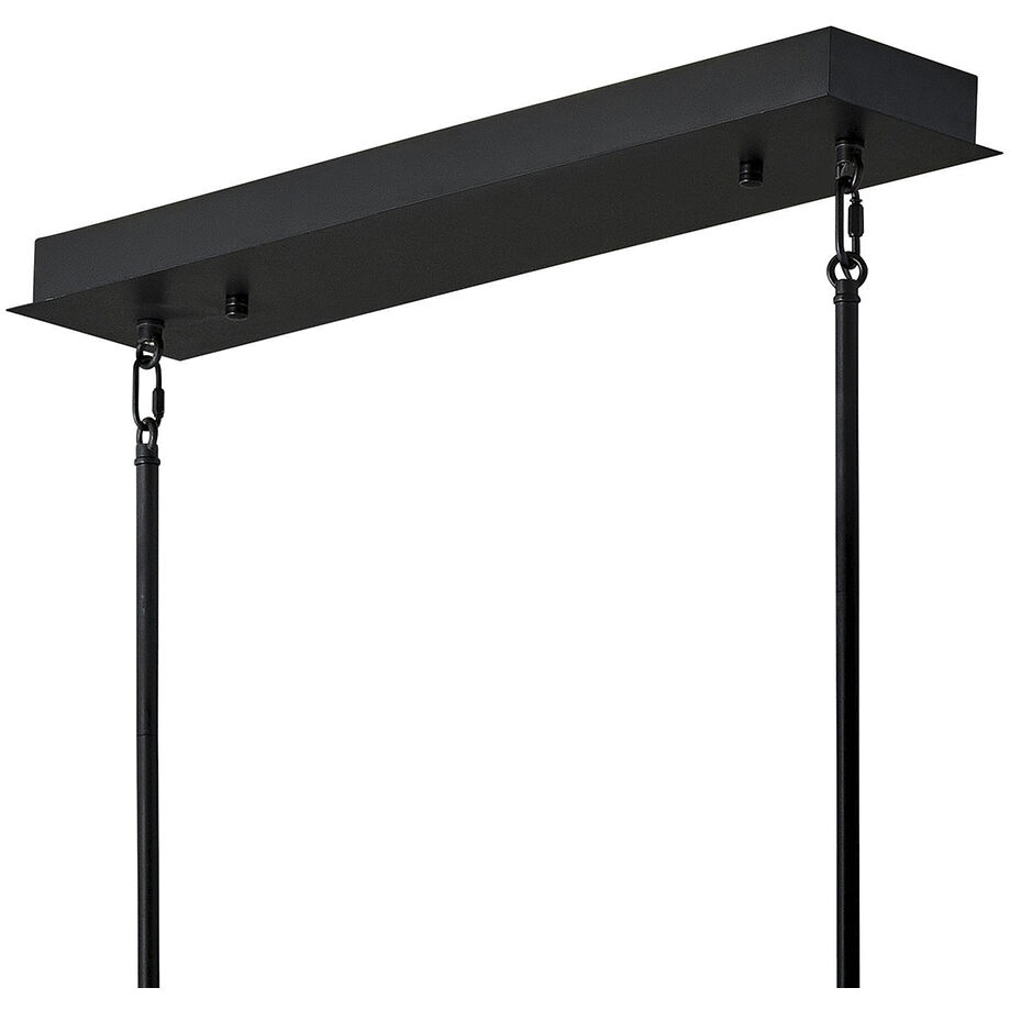 Styx LED 45 inch Black Chandelier Ceiling Light, Linear & Oval