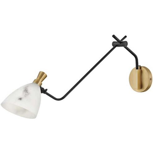 Sinclair 1 Light 5.25 inch Heritage Brass with Black Indoor Wall Sconce Wall Light