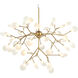 Hydrangea Bloom LED 35.38 inch Gold Pendant Ceiling Light