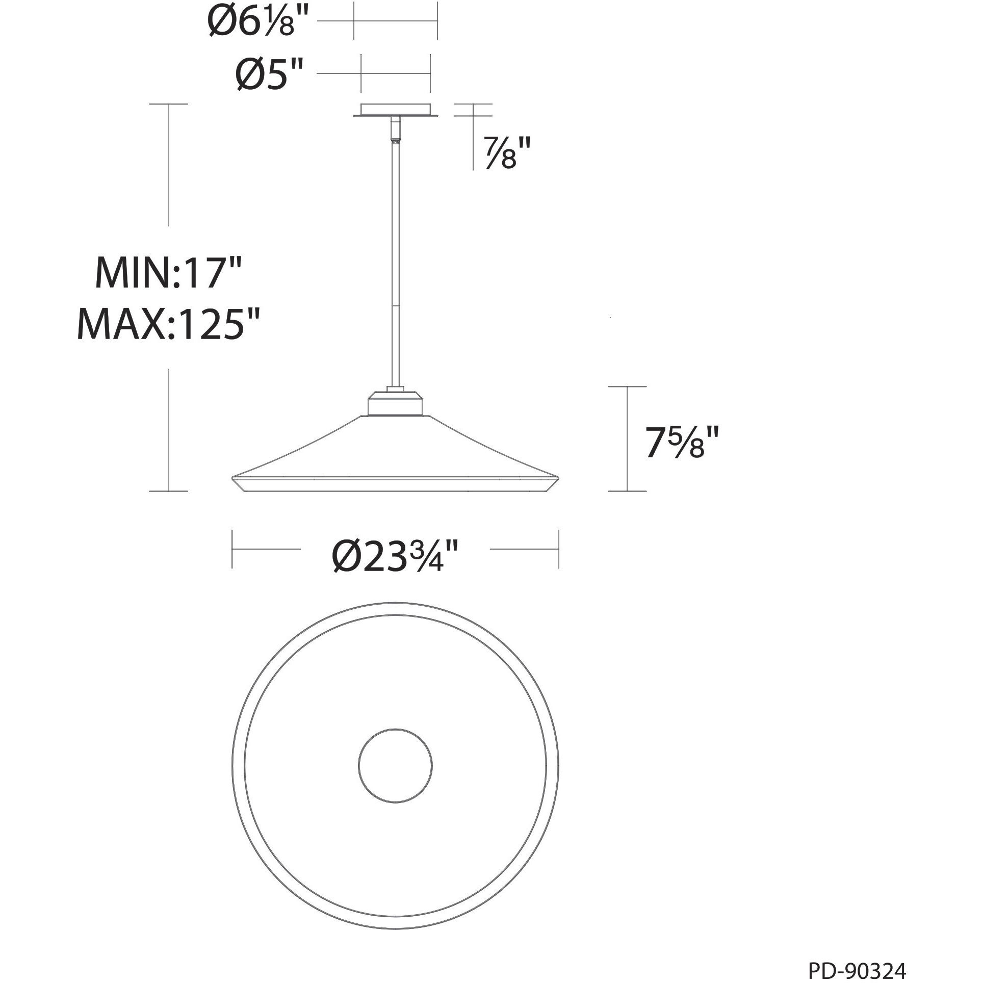 Alfa 1 Light 23.75 inch Bronze Gold Leaf Pendant Ceiling Light