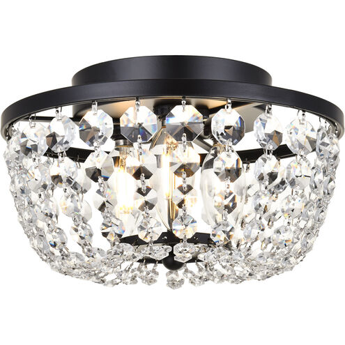 Cora 3 Light 10 inch Black Flush Mount Ceiling Light