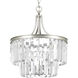 Glimmer 3 Light 16 inch Silver Ridge Semi-Flush Mount Convertible Ceiling Light, Design Series