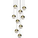 Grapes LED 13.75 inch Brass Pendant Ceiling Light in Large
