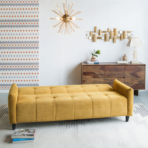 Large Biscuit Tufted Mustard Sofa