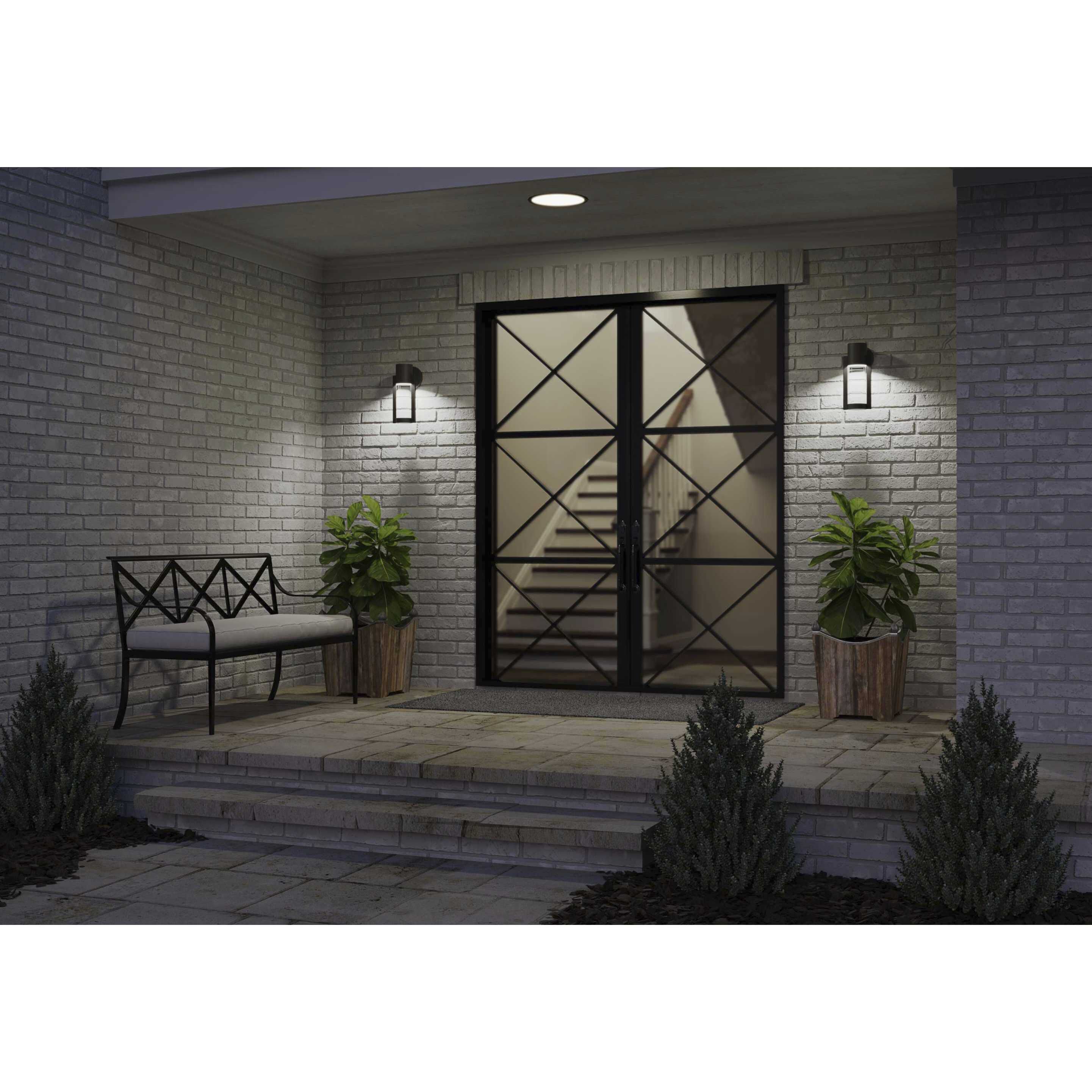 Z-1030 LED LED 12 inch Textured Black Outdoor Wall Lantern, Small, Progress LED