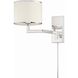 Madison 21.25 inch 60.00 watt Polished Nickel Task Sconce Wall Light