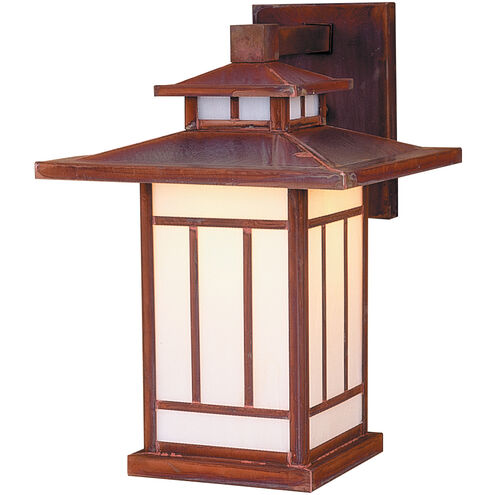 Kennebec 1 Light 13.5 inch Satin Black Outdoor Wall Mount in Off White