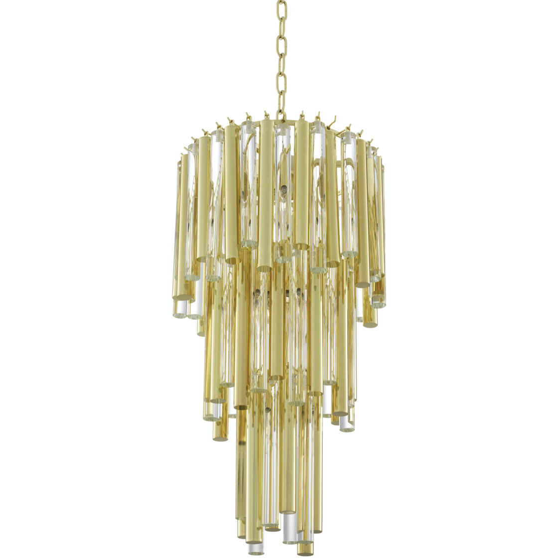 Gigi 7 Light 13.78 inch Gold Chandelier Ceiling Light, Small