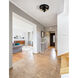 Amon 2 Light 13 inch Matte Black Flush Mount Ceiling Light in 4, Matte Opal Glass