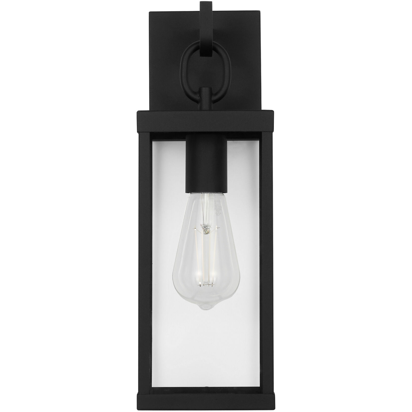 Rox 1 Light Textured Black Outdoor Wall Lantern in Incandescent
