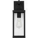 Rox 1 Light Textured Black Outdoor Wall Lantern in Incandescent