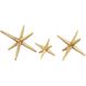 Star Jacks Polished Brass Decorative Object, Set of 3