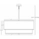 Decker 3 Light 30 inch Polished Nickel Pendant Ceiling Light in Raven Black