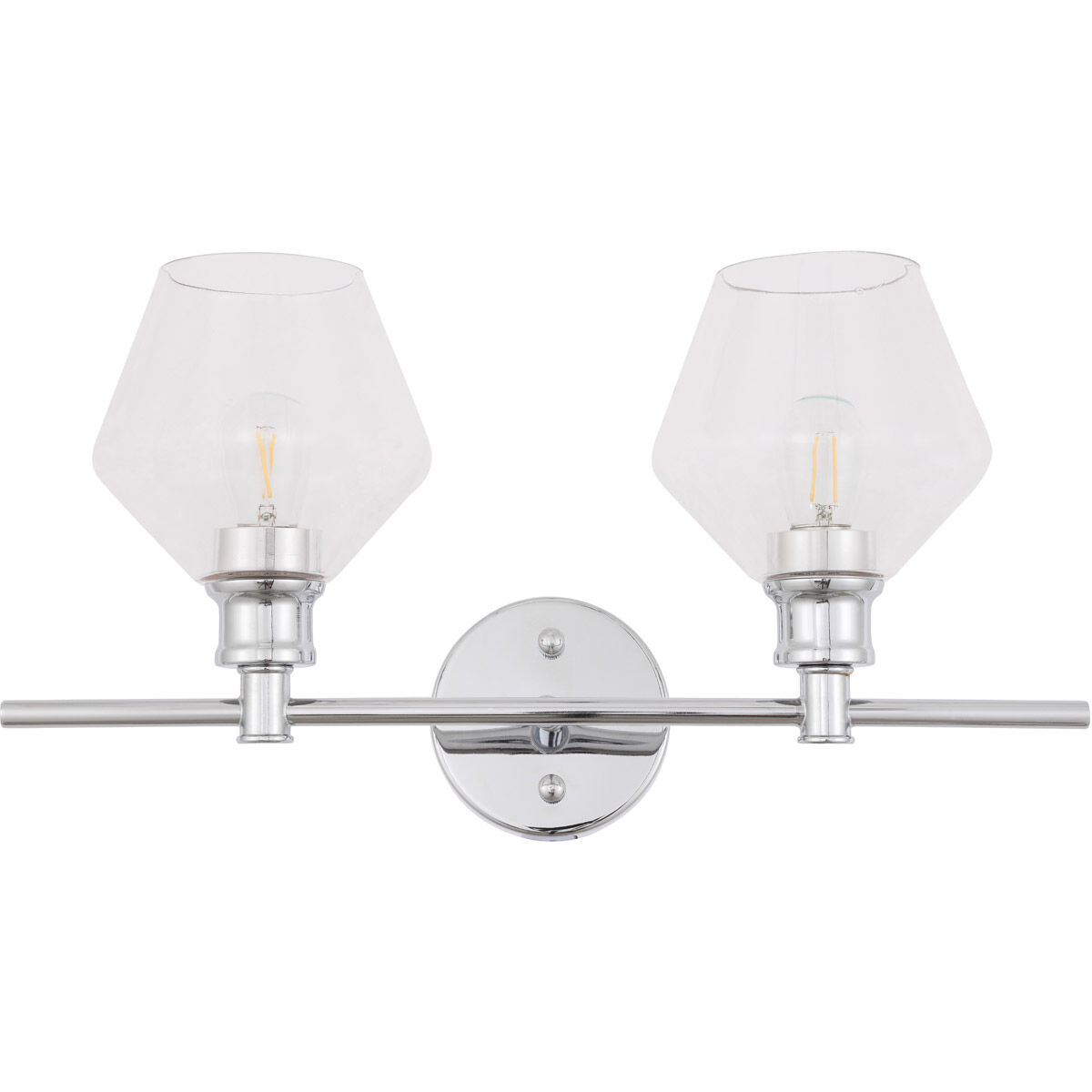 Gene 2 Light 19 inch Chrome Wall sconce Wall Light